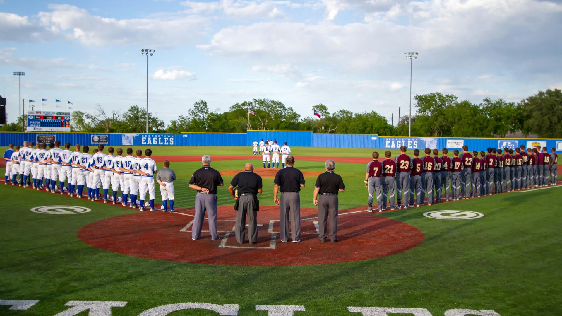 Team on baseball field