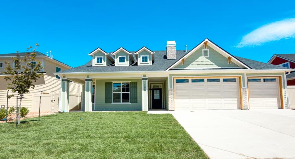 Larkspur Lot 27 Front of home painted green